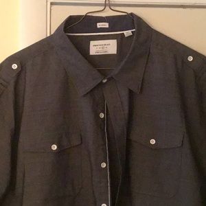 Grey s/s button down 3xl